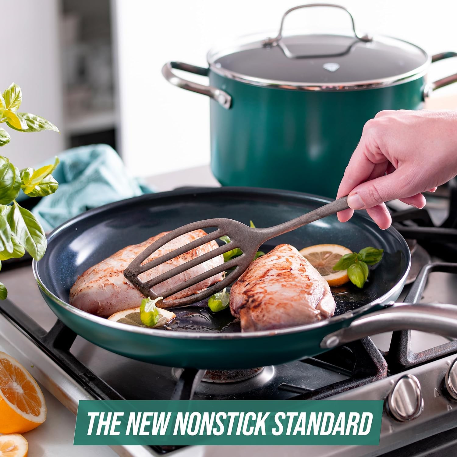 20 Piece Cookware Set, Green