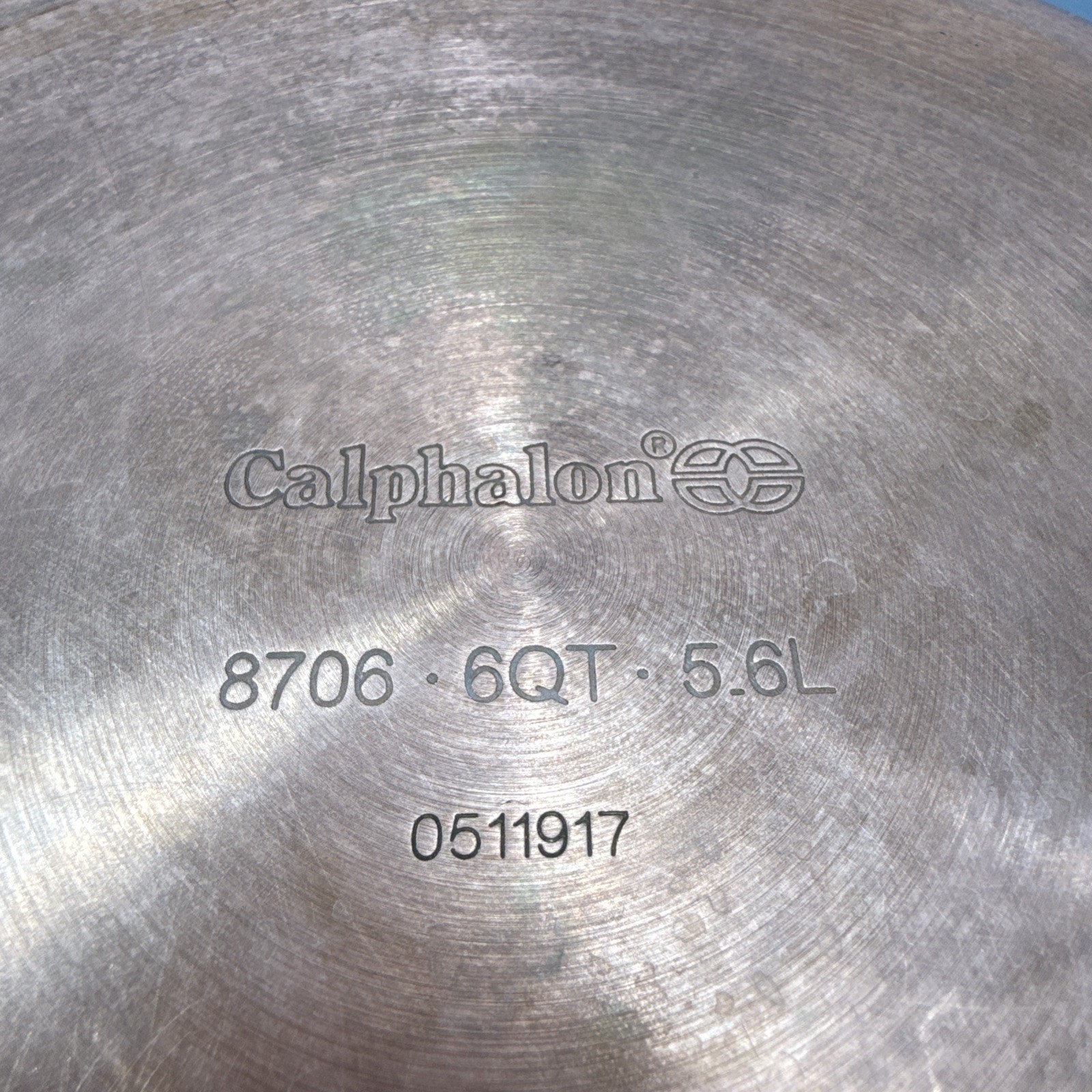 Calphalon Tri-Clad Copper Stainless Steel 6 Qt Stock Pot Dutch Oven~no Lid