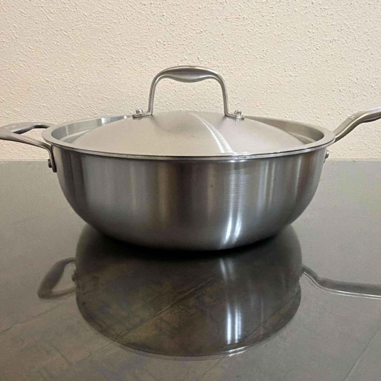 Made In | 5 qt Stainless Steel Saucier Pan with Lid | Induction/Electric/Gas