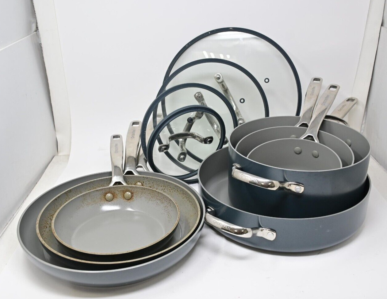 GreenPan Eras Ceramic Non-Stick 11-piece Cookware Set, Blue