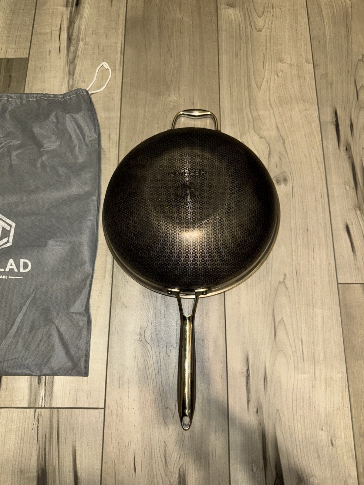 HexClad Hybrid 12” Wok Nonstick Frying Pan NO Lid, Demo Pan !! Used!