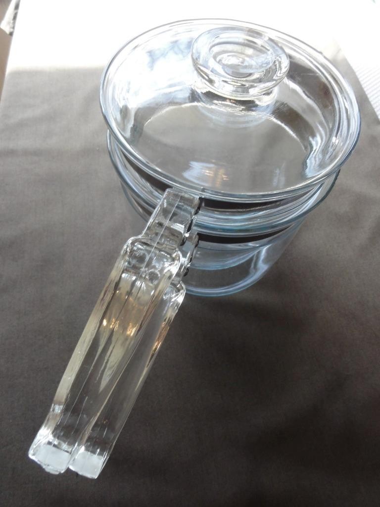 Pyrex Double Boiler 3 Piece Set 1 1/2 Quart Made in USA