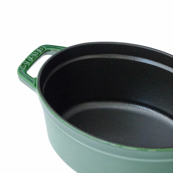 [US Tax Paid] STAUB Piggy Cocotte Oval 17cm Basil Green Limited Edition Cast NEW