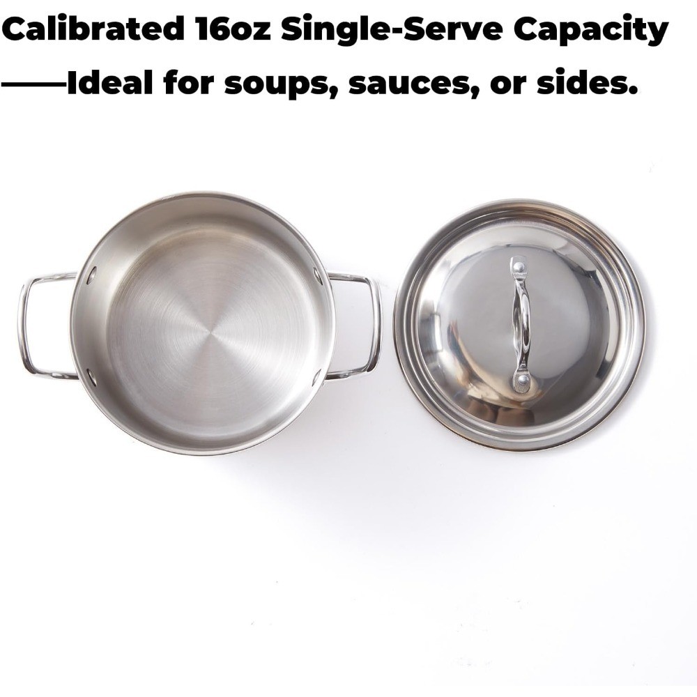 Mini Ollas Pozoleras 16 oz/Mini Pozole Pot – 304 Stainless Steel Individual
