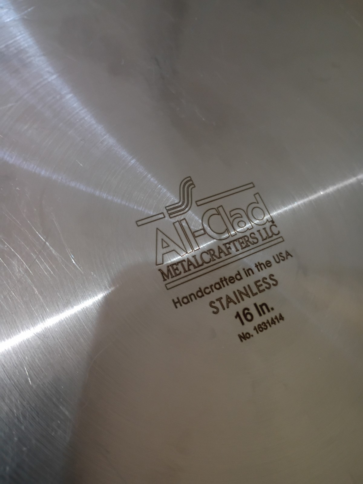 All-Clad Metalcrafters 16″ Stainless Steel Paella Pan Braiser Dual Handle USA