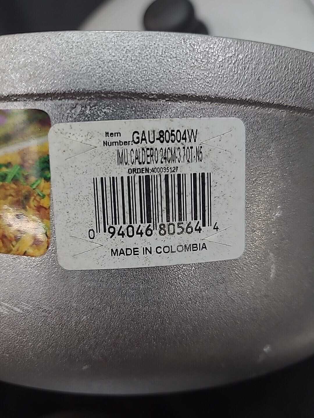 IMUSA-GAU-80504W-3.7 Quart-Aluminum Natural Caldero Cookware-LOT OF 2