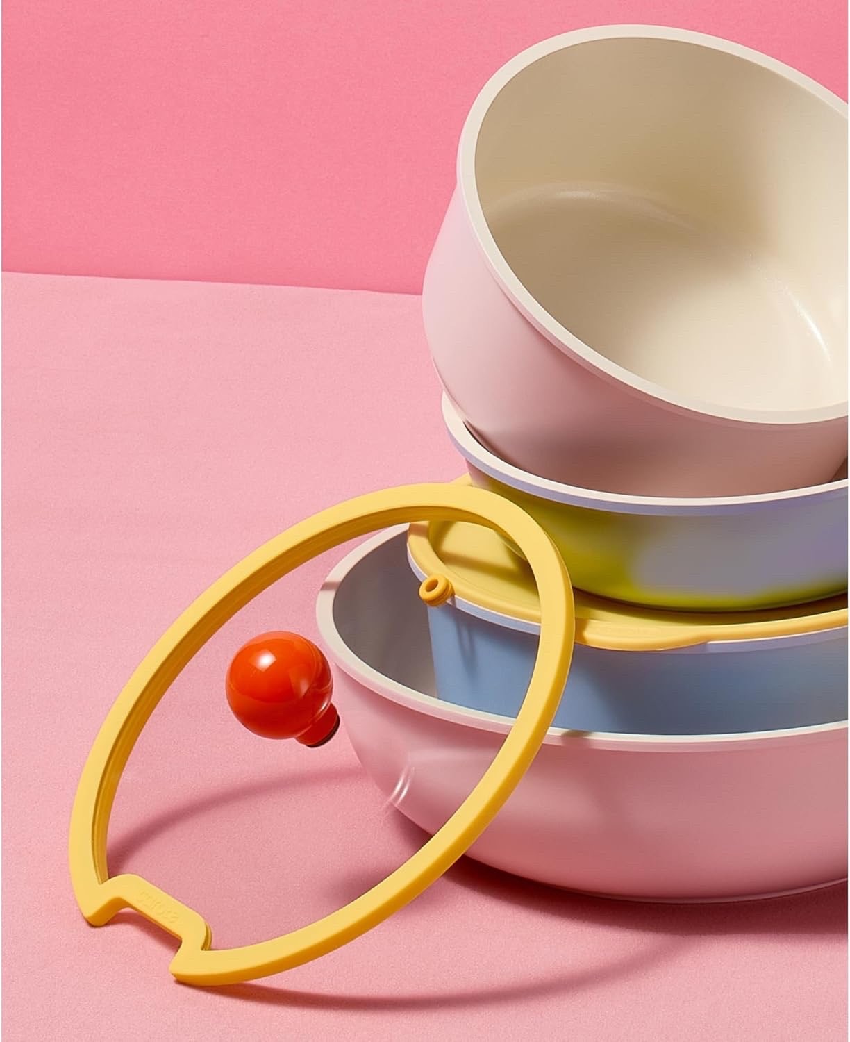 20pc Ceramic Nonstick Cookware Set, Detachable Handles, Limited Edition Colorful