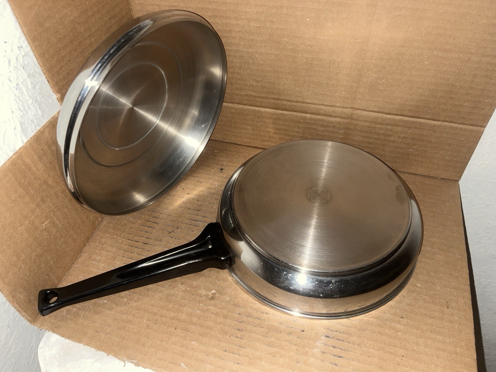 Stilinox Zani 9-3/4” inch Fry Pan Stainless Steel 18-10 Made In Italy
