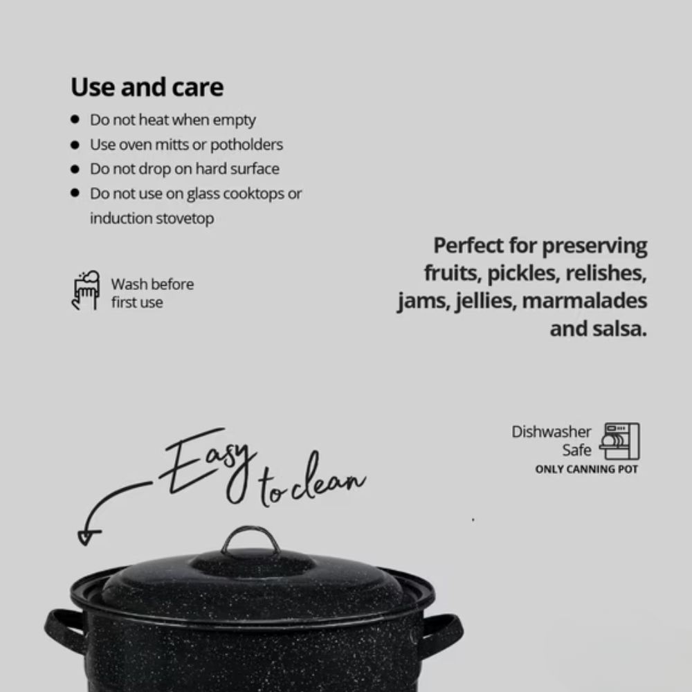 Granite Ware 21.5-Quart Water Bath Canner with Rack