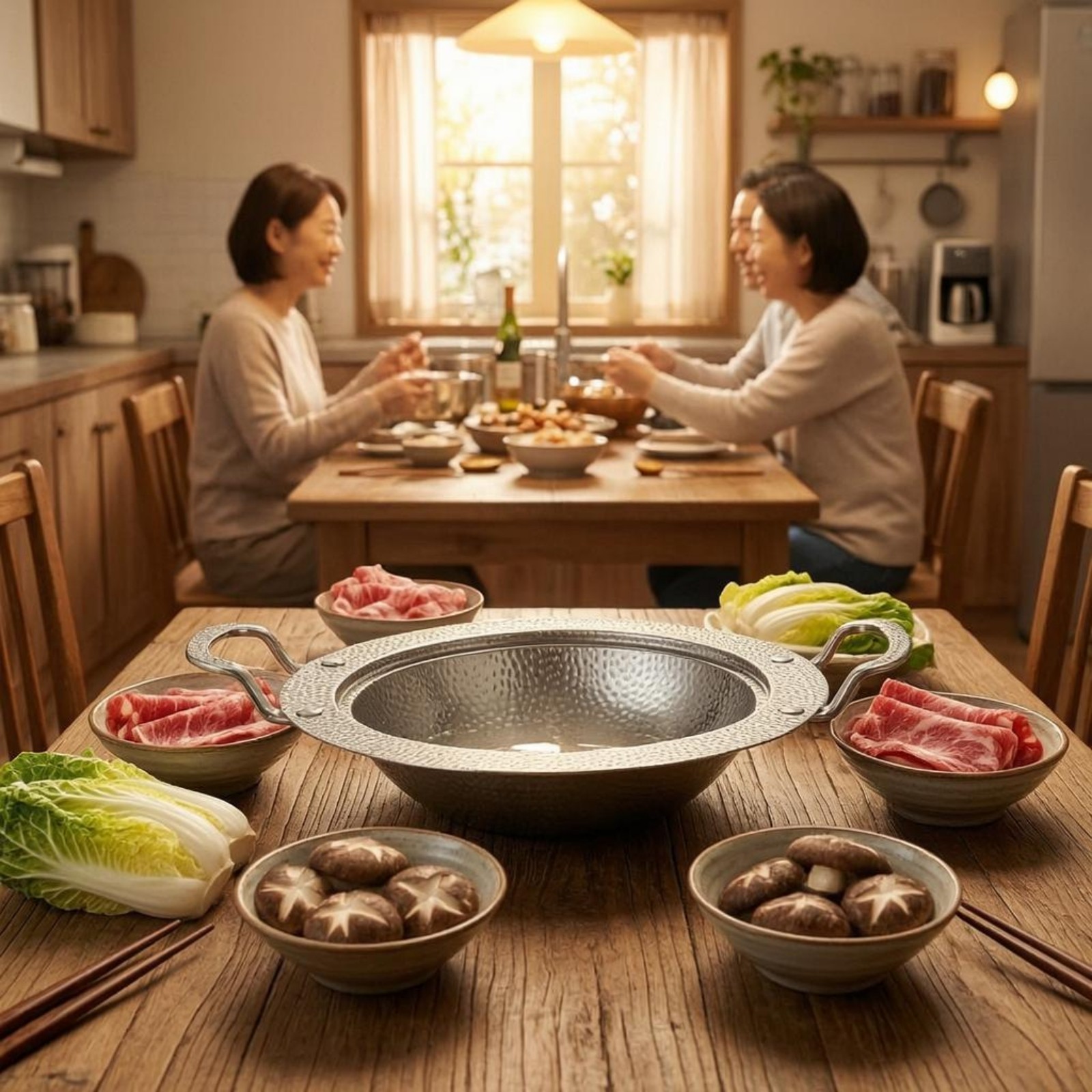 Round Stainless Steel Serving Pan One-Piece Construction for Cooking