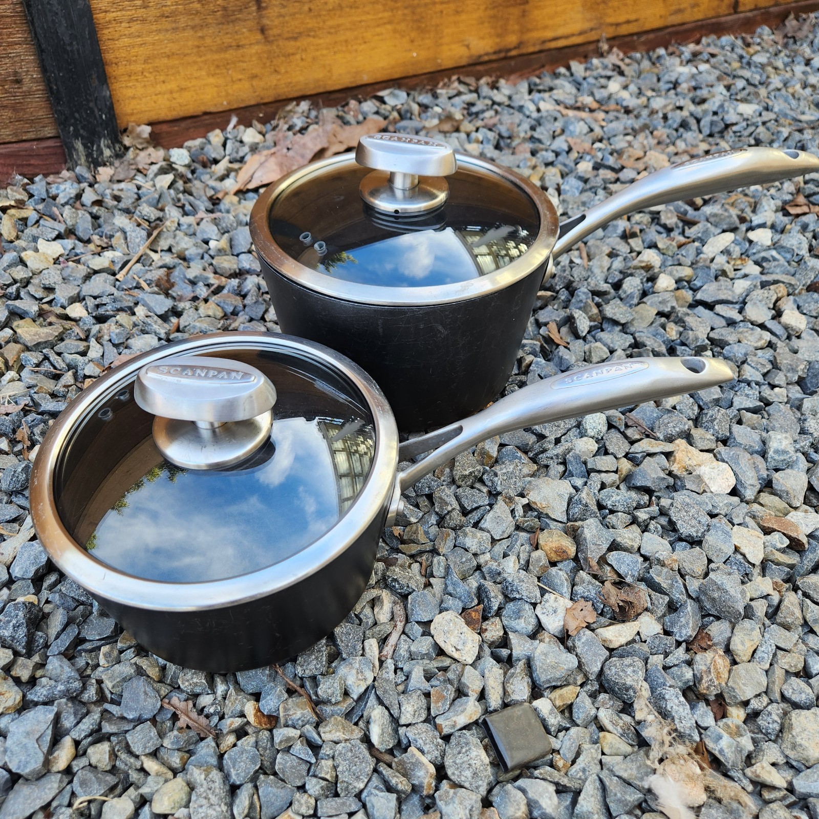 SCANPAN Induction Denmark 2.25qt Sauce Pan & 3qt Sauce Pan w/ Lids