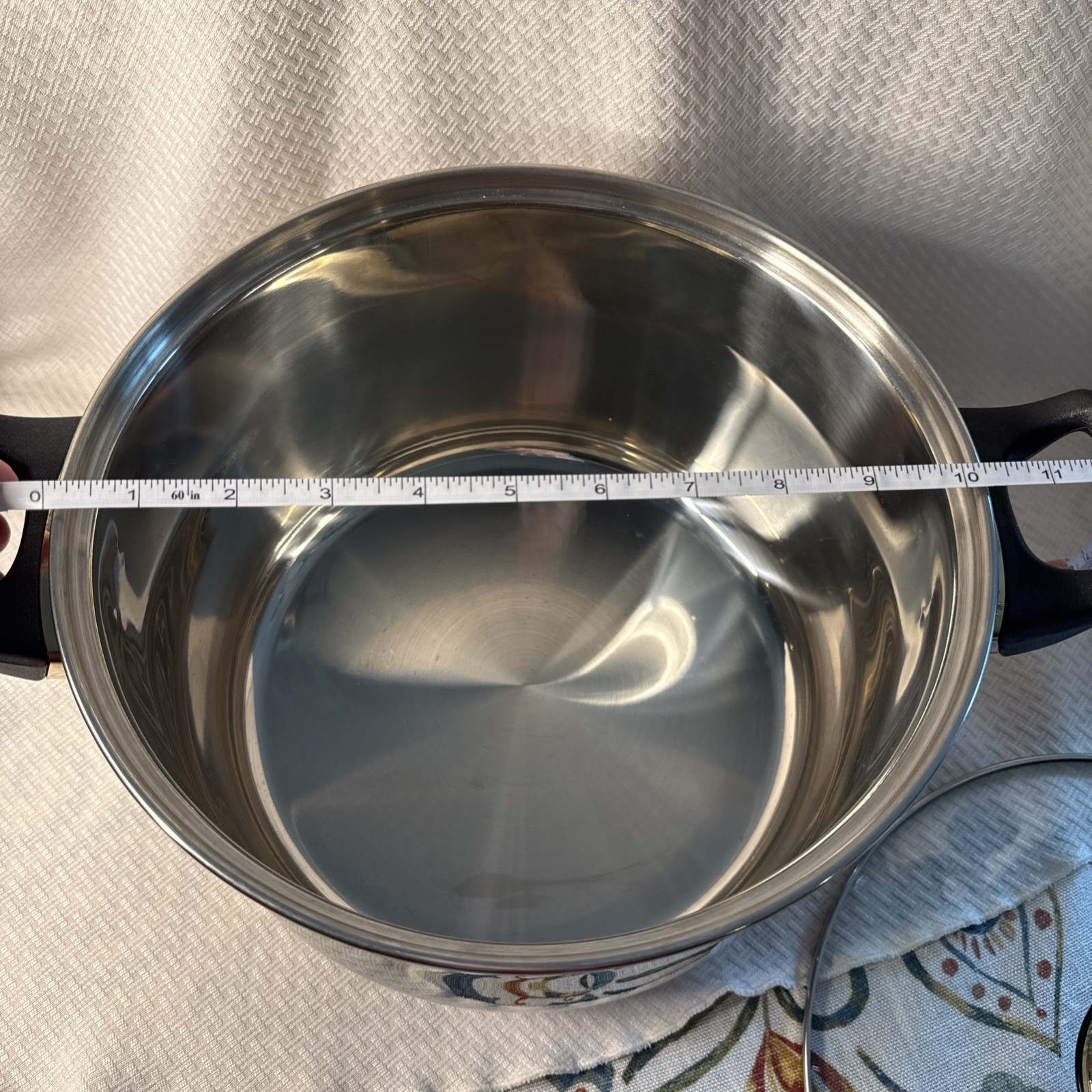 Vintage Master Chef 18/10 Stainless Steel Stockpot Lid 24K Gold Trim 5 Quart Qt