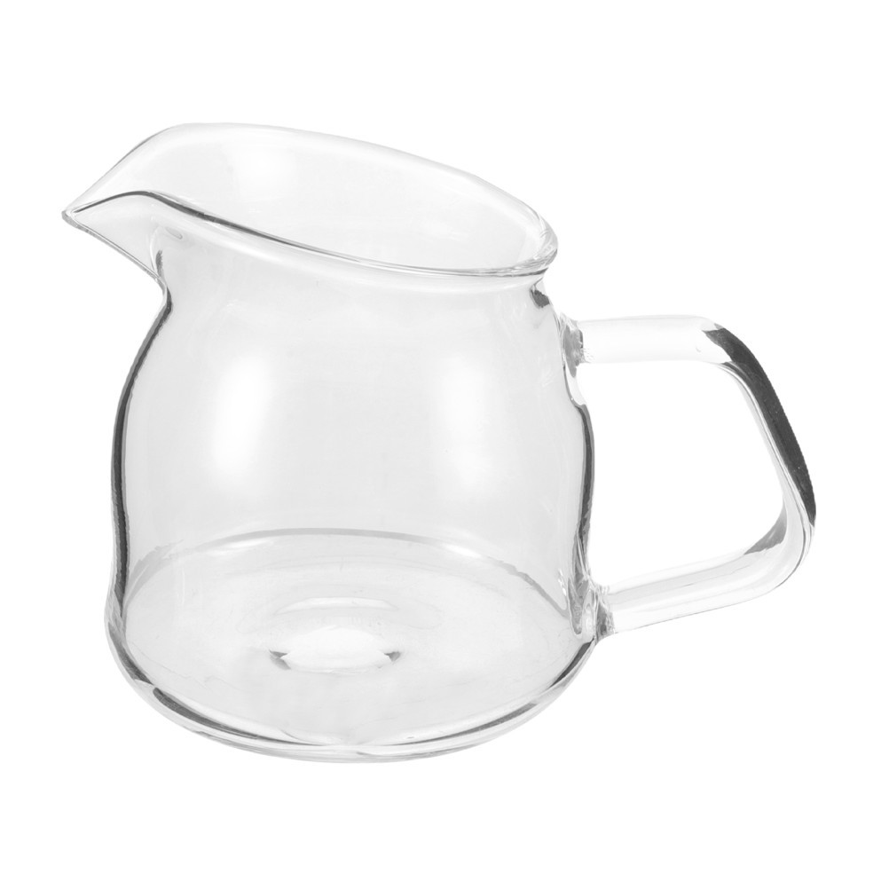 Glass Cups Butter Warmer Pot Boiling Coffee Milk Frothing Pitcher