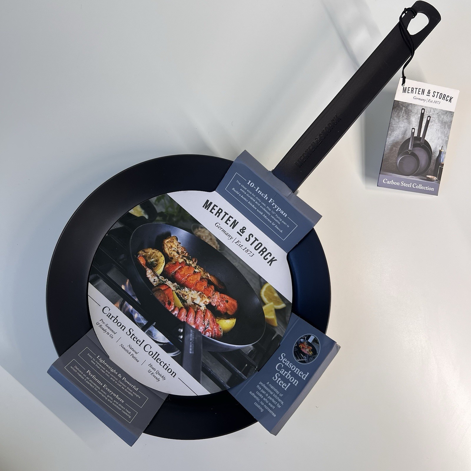 Merten & Storck 10″ Carbon Steel Frying Pan Germany Seasoned Skillet Oven Safe