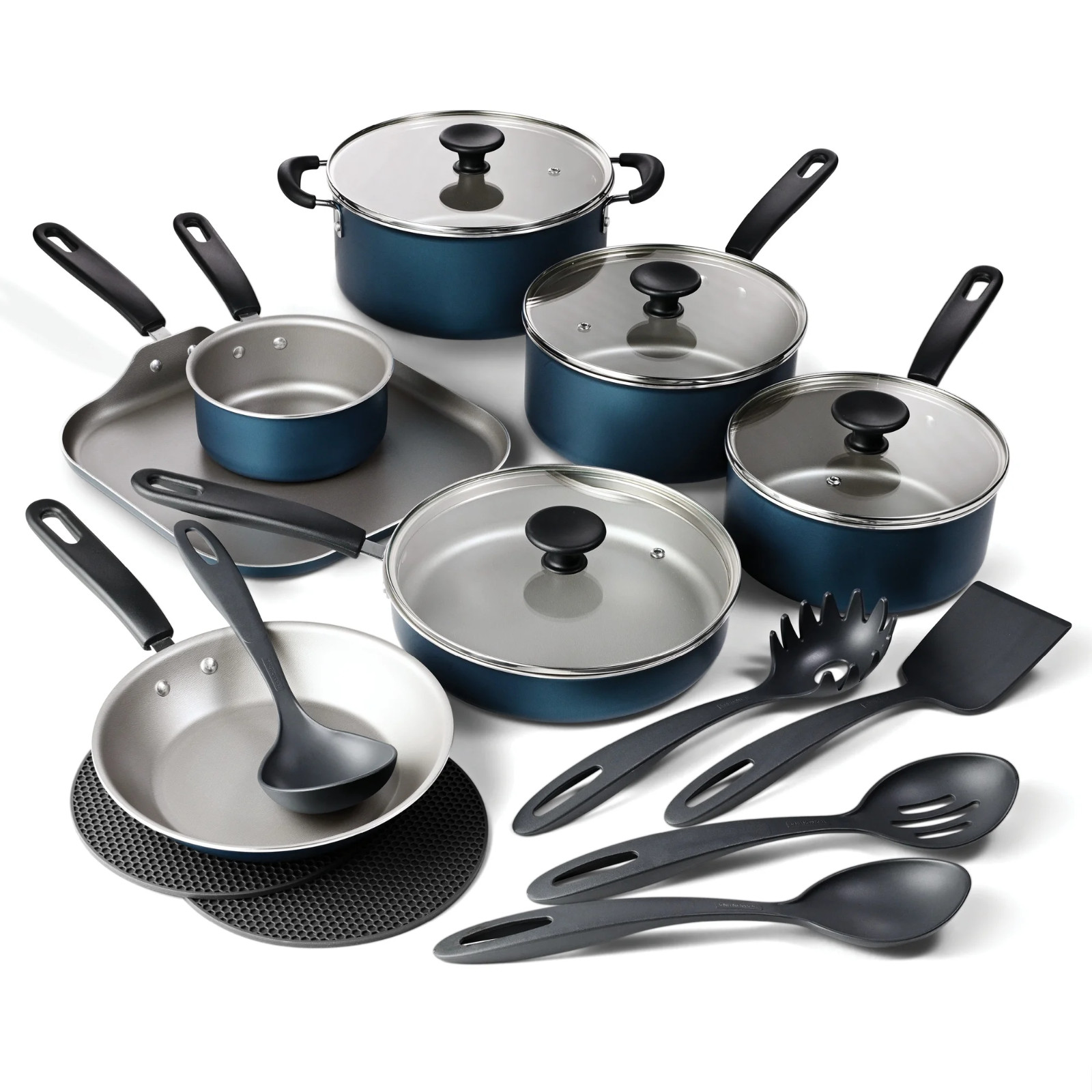 Tramontina Primaware 18-Piece Nonstick Cookware Set Red Kitchen Pots Pans