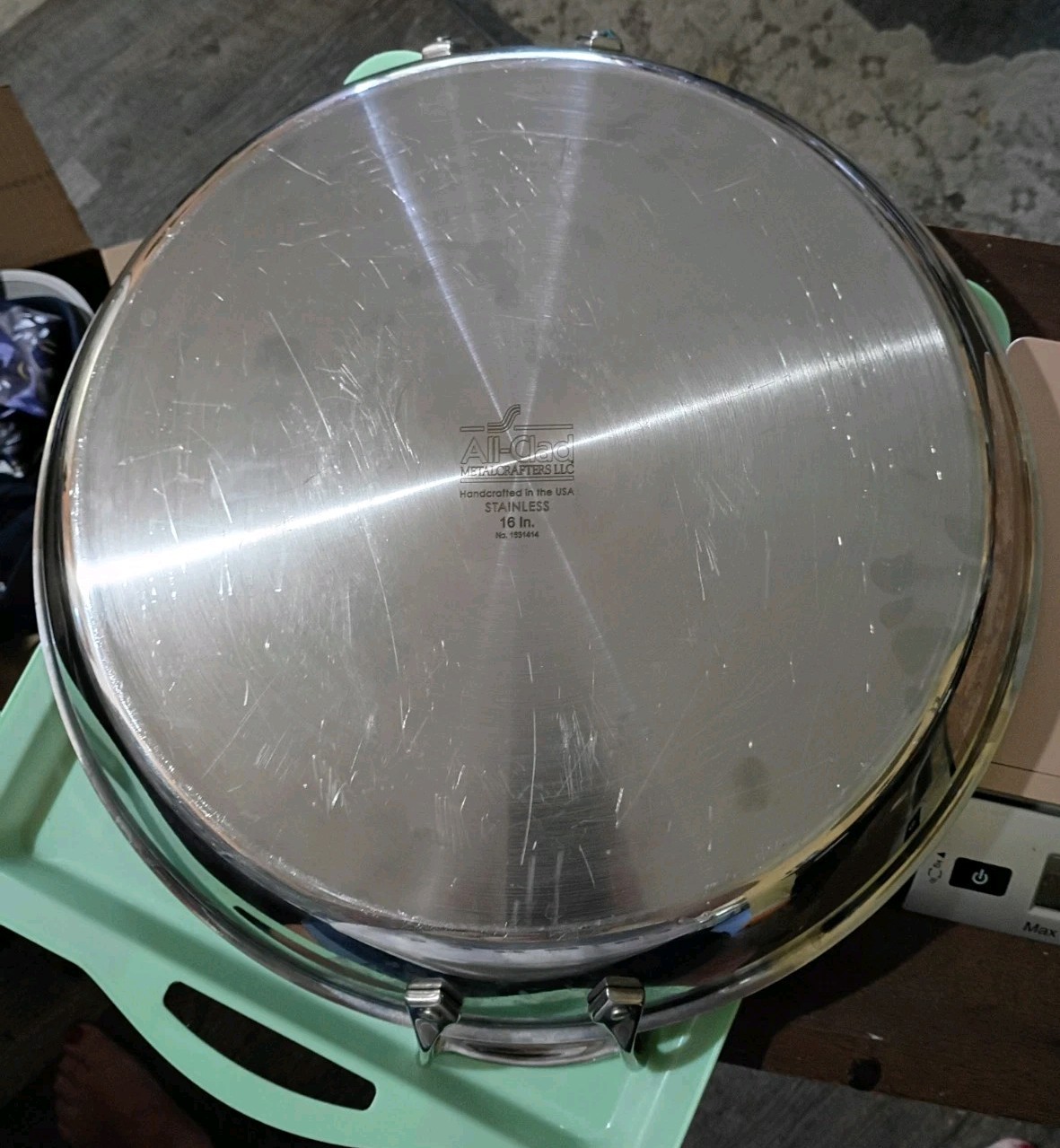 All-Clad Metalcrafters 16″ Stainless Steel Paella Pan Braiser Dual Handle USA