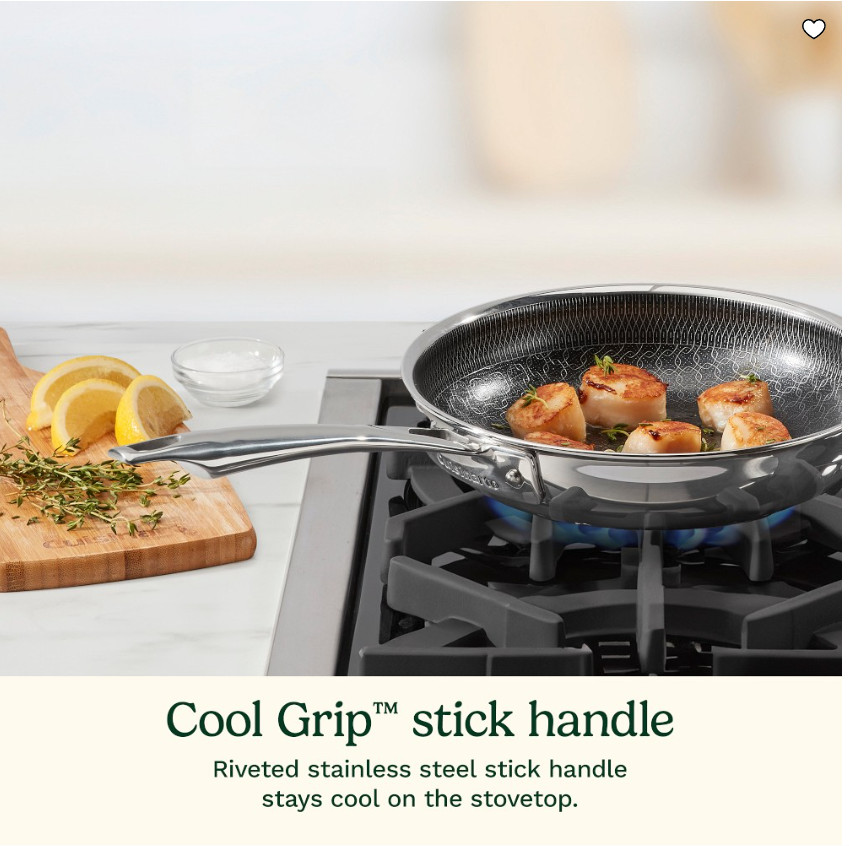 Cuisinart FusionElite+ Hybrid Stainless Steel Ceramic Nonstick Skillet Pan