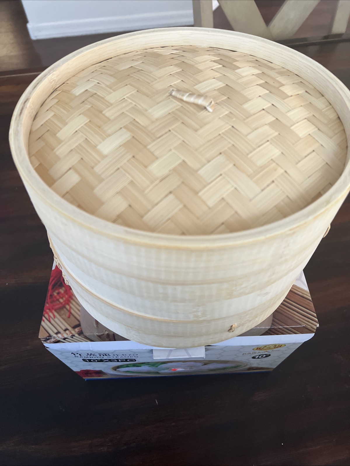 Bamboo Steamer Baskets 2-Tier 10-inch with Lid