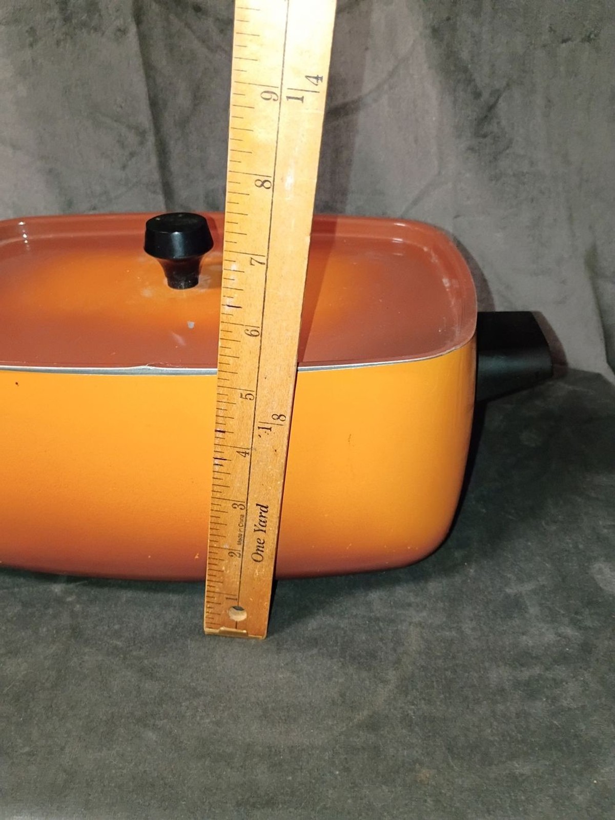 Vintage Harvest Gold Multi Cooker Pan With Lid 6 Quart
