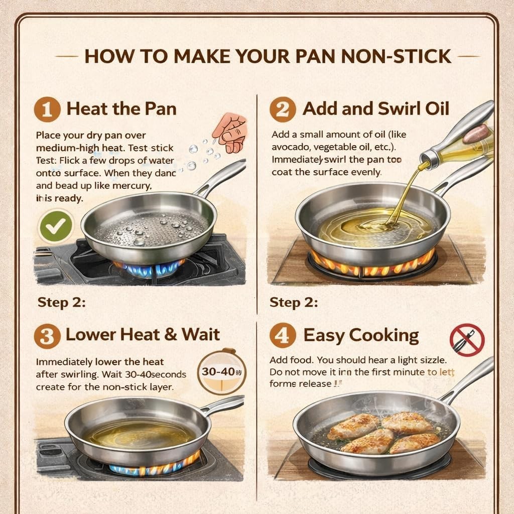 8in 2026 New Titanium Hammered Pan Pro with Lid, Titanium Pans for Cooking -D…