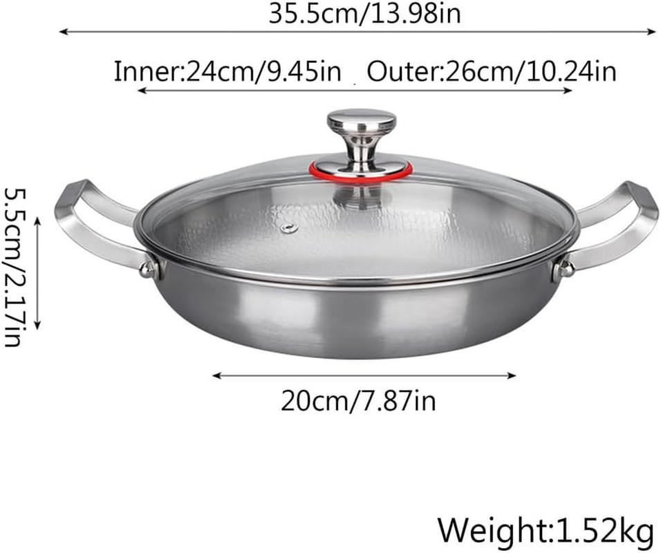 Titanium Hammered Pan, 2026 New Upgrade Double Handle Non Stick Titanium Pans fo