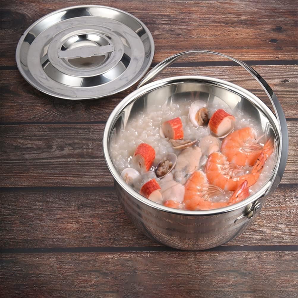 Large Capacity Soup Pot Nonstick Stew Pot Camping Cookware Stainless Steel