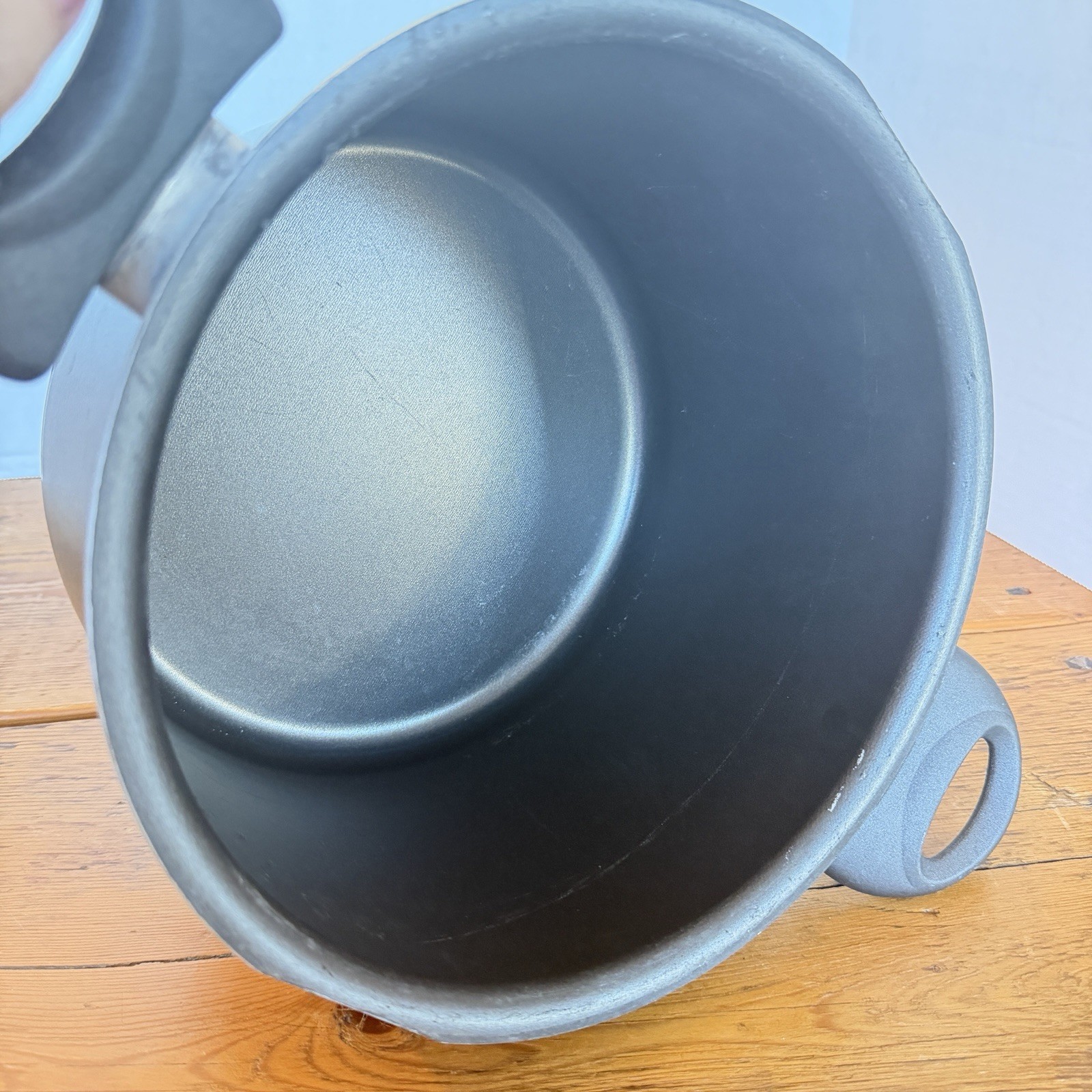 Megaware Black Stock Pot With Strainer Lid 6” Tall Made In Italy