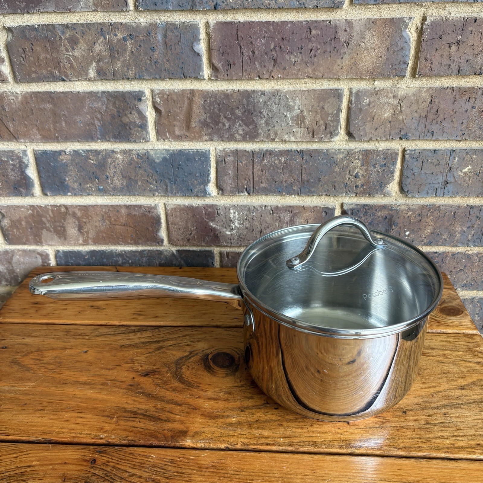 Potobelo Italia Copper Base Stainless Steel 3QT/2.9L Sauce Pan Italy With Lid