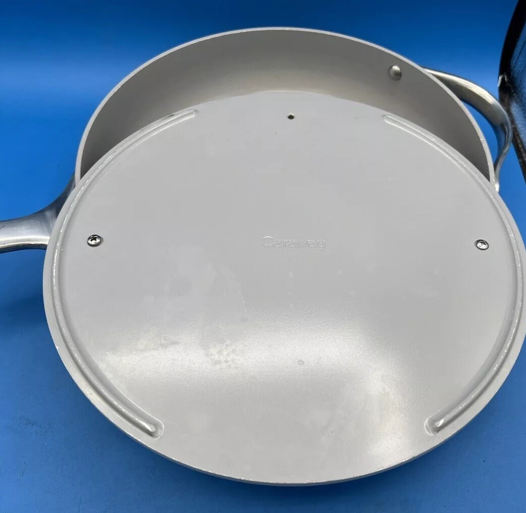 CARAWAY HOME Saute Pans Ceramic Nonstick Round Individual W/Lid Quality Gray 12”