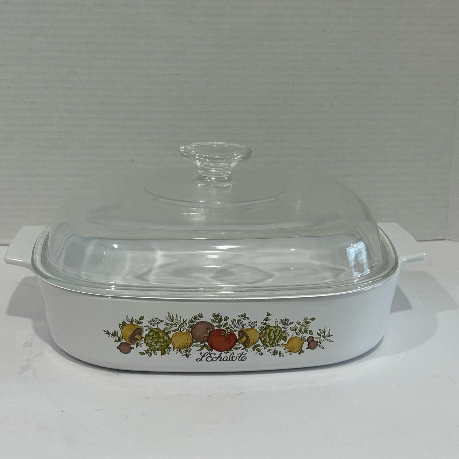 Vintage Corning Ware A-10-B Spice of Life Collection L’Echalote w Pyrex Lid A12C