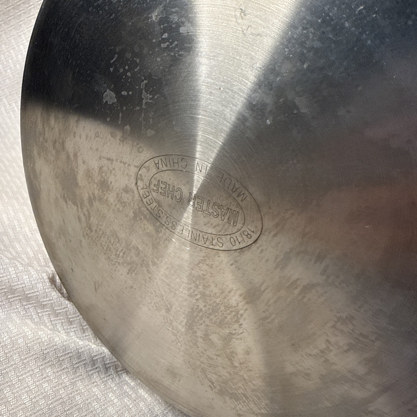 Vintage Master Chef 18/10 Stainless Steel Stockpot Lid 24K Gold Trim 5 Quart Qt