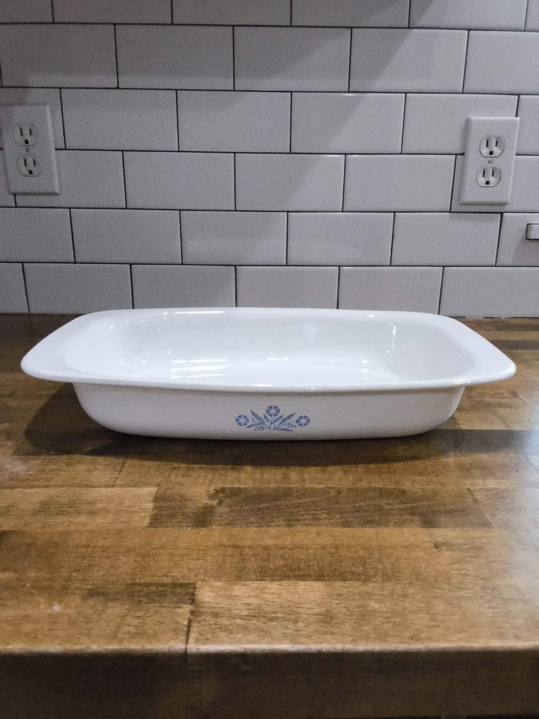 Vintage Corning Ware Cornflower Blue P-21 Rectangular Open Roaster 13 x 9 x 2