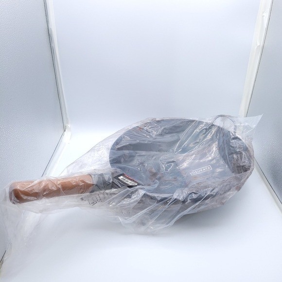 Yosukata 13.5″ Blue Carbon Steel Wok Pan Flat Bottom New Sealed In Plastic