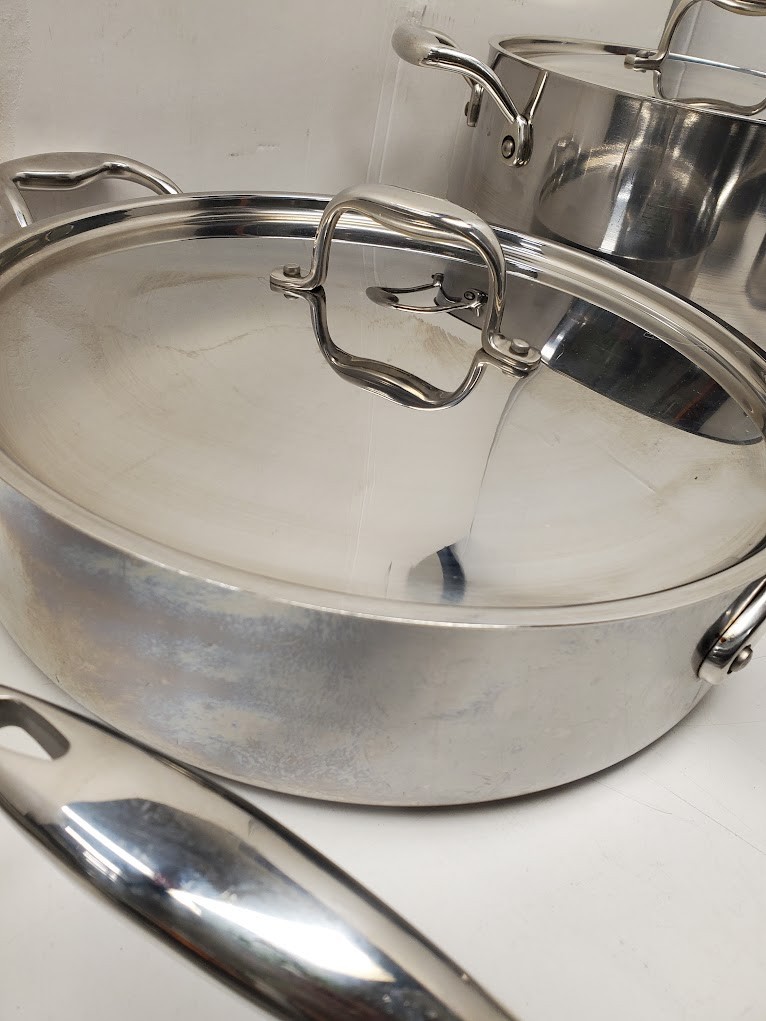 MasterClad 11pc Pro-Series Plus Ti-3 NONSTICK Stainless Steel 5-Ply Regal Ware
