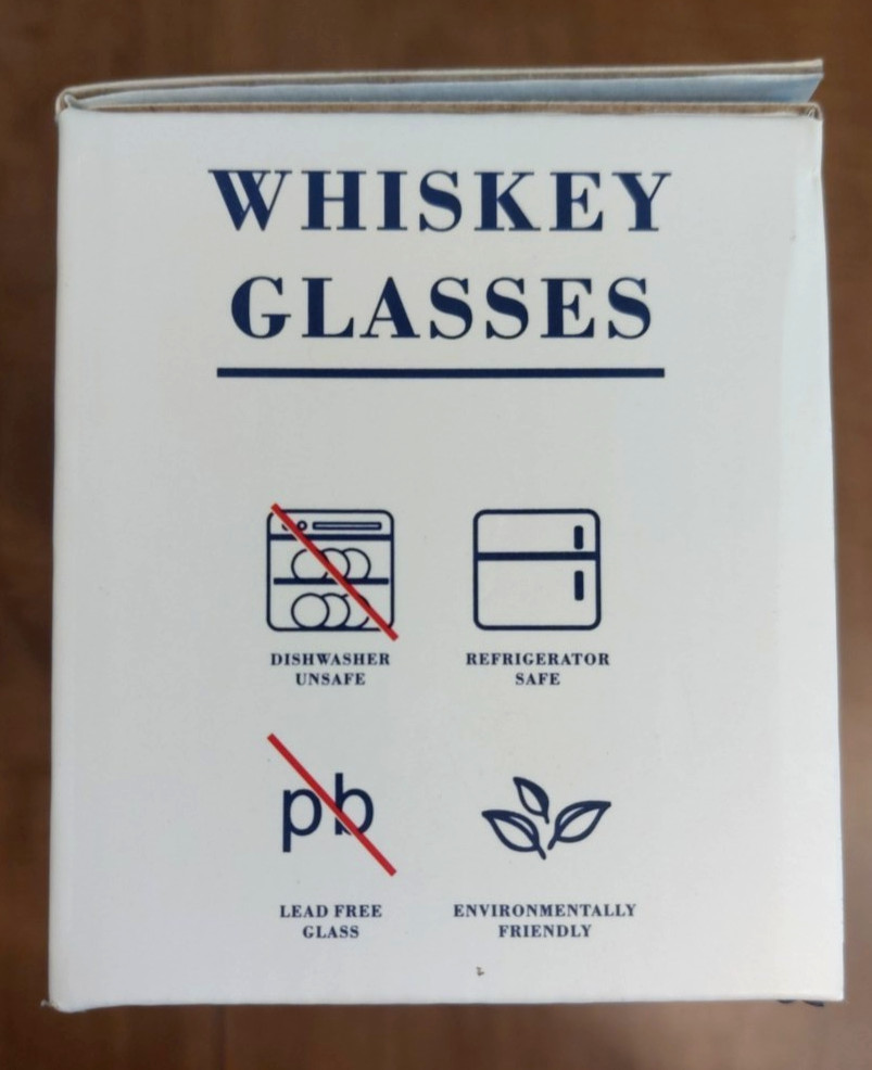 Servappetit 4-pieces Whiskey Glasses 10.5oz Bar, Liquor Blue Tint Very Nice