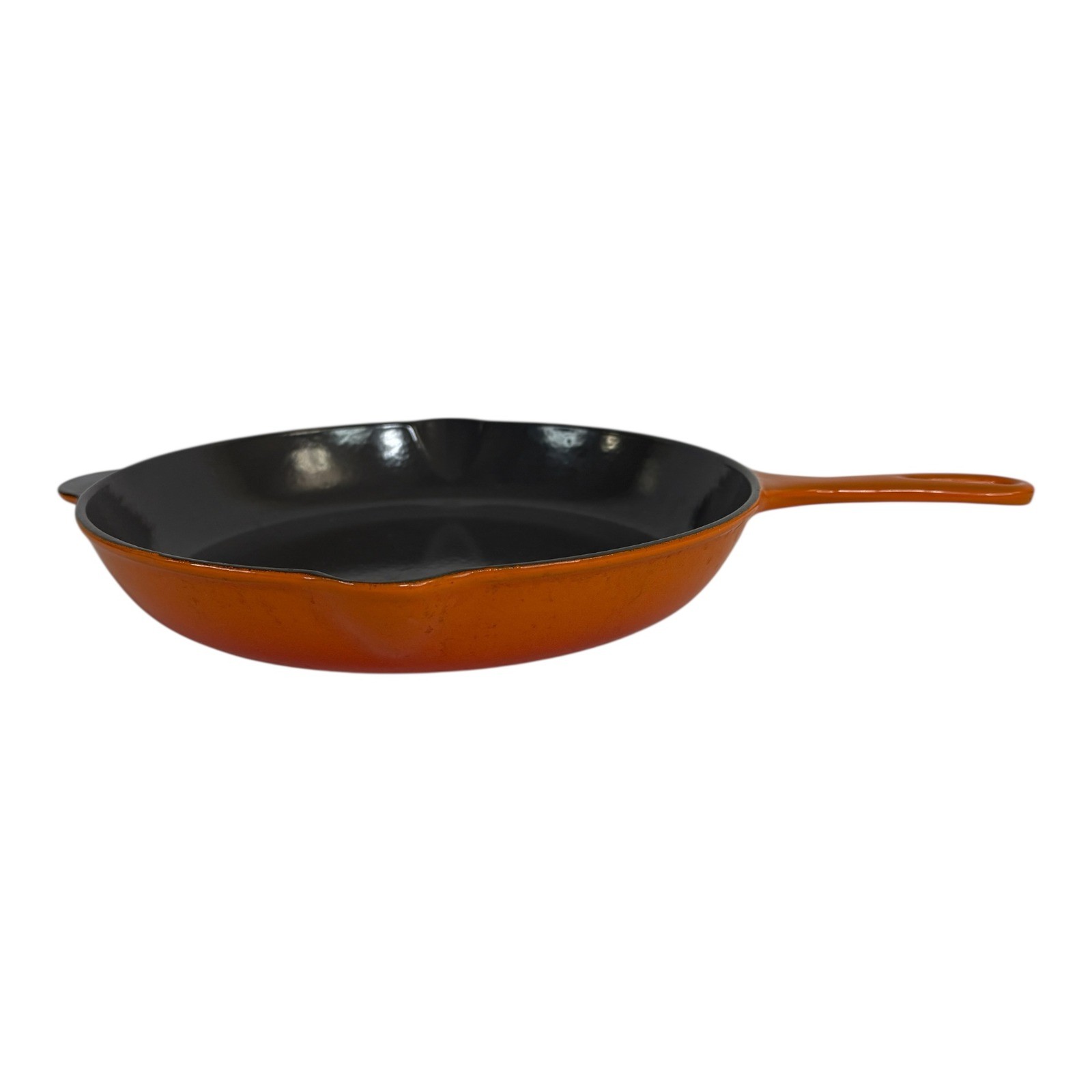 Le Creuset 26 Enameled Cast Iron Skillet Flame Orange 10.25 Inch Made in France