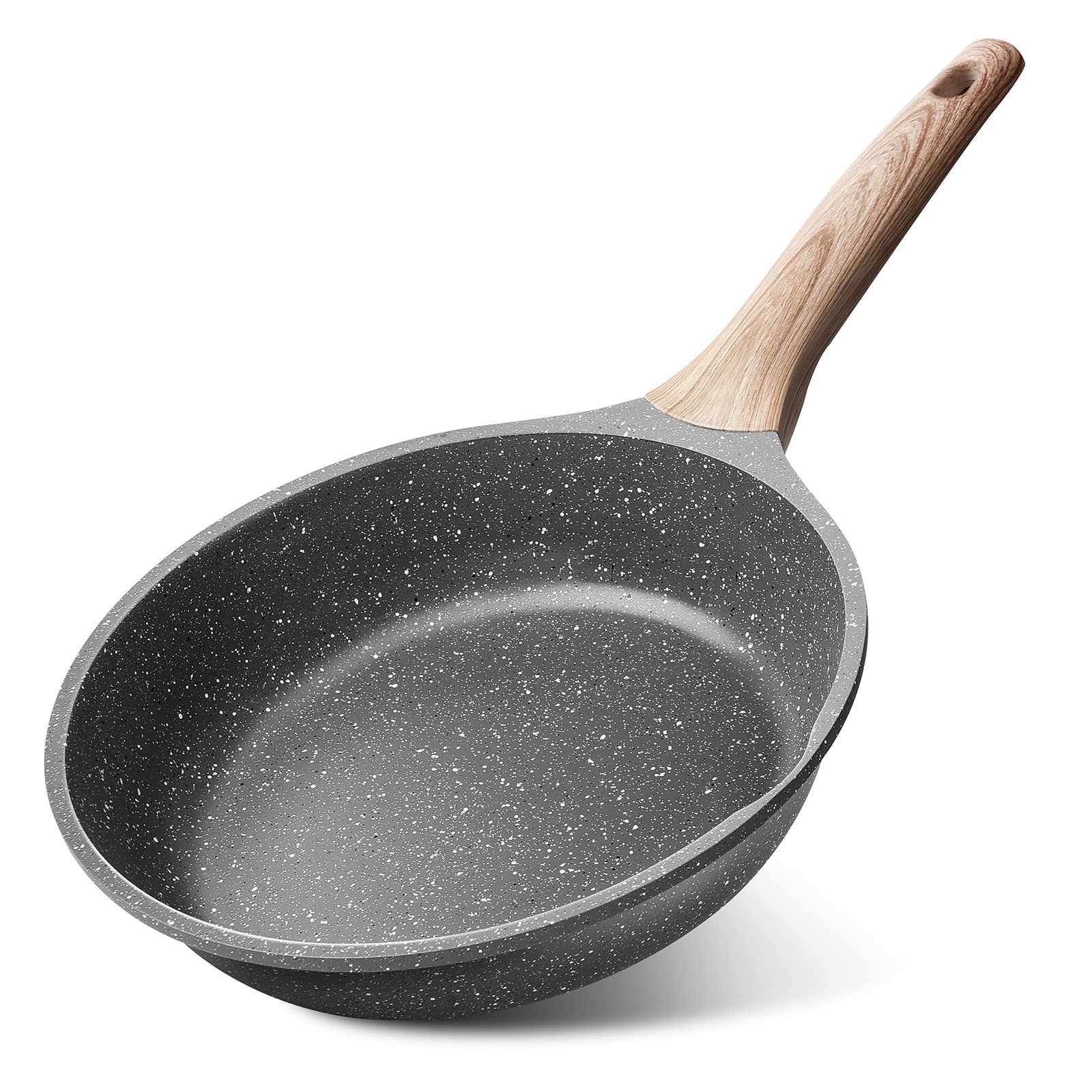 Caannasweis 12 Inch Nonstick Granite Frying Pan Skillet, Omelet Egg Pan