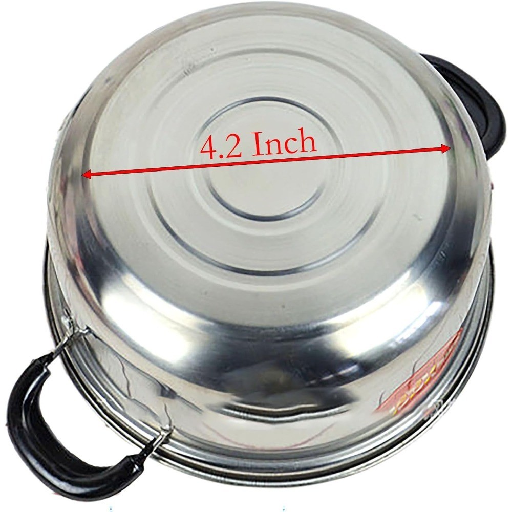 Small Saucepan, 0.9 Quart Double Handle Milk and Soup Pot with Lid for Warming,