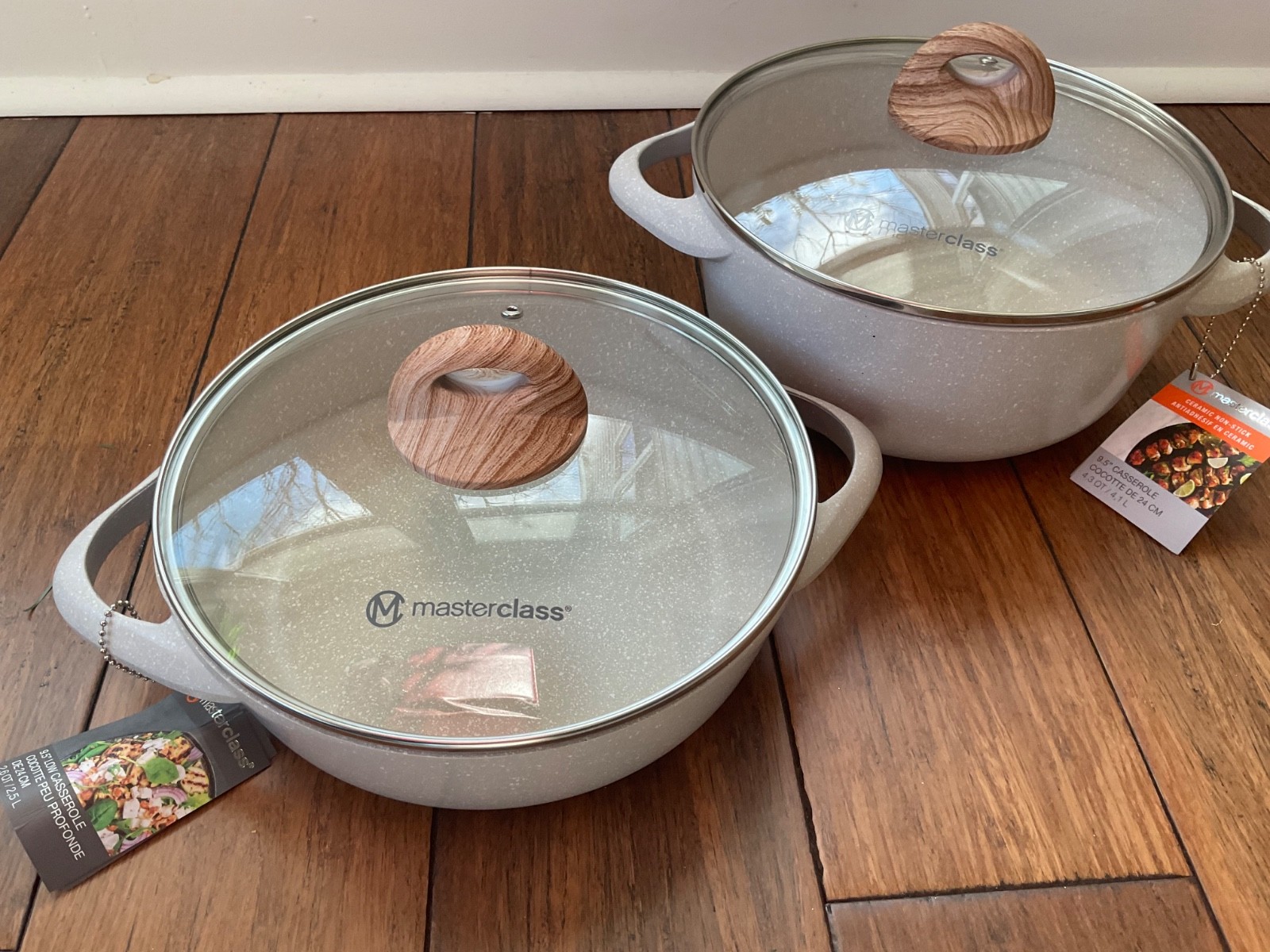 Masterclass Premium Collection 9.5″ – 2.6 qt Low and 4.3 qt Casserole set 4 pcs.