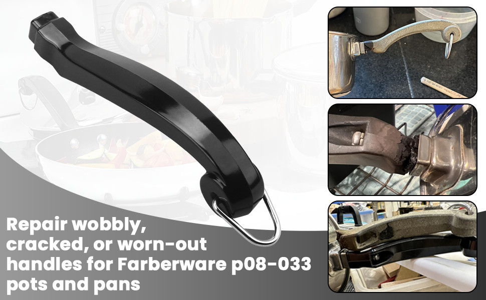 P08-033 Saucepan Handle Replacement (Long) for Farberware Saute Pans Handle