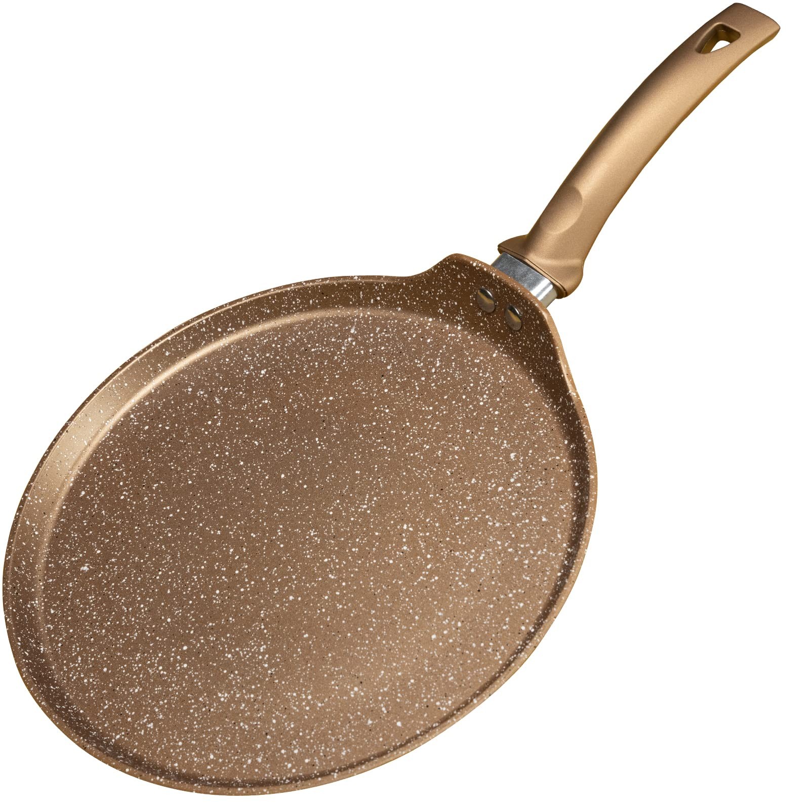 Innerwell 11 inch Nonstick Crepe Pan, Granite Coating Flat Skillet Dosa Tawa Tor