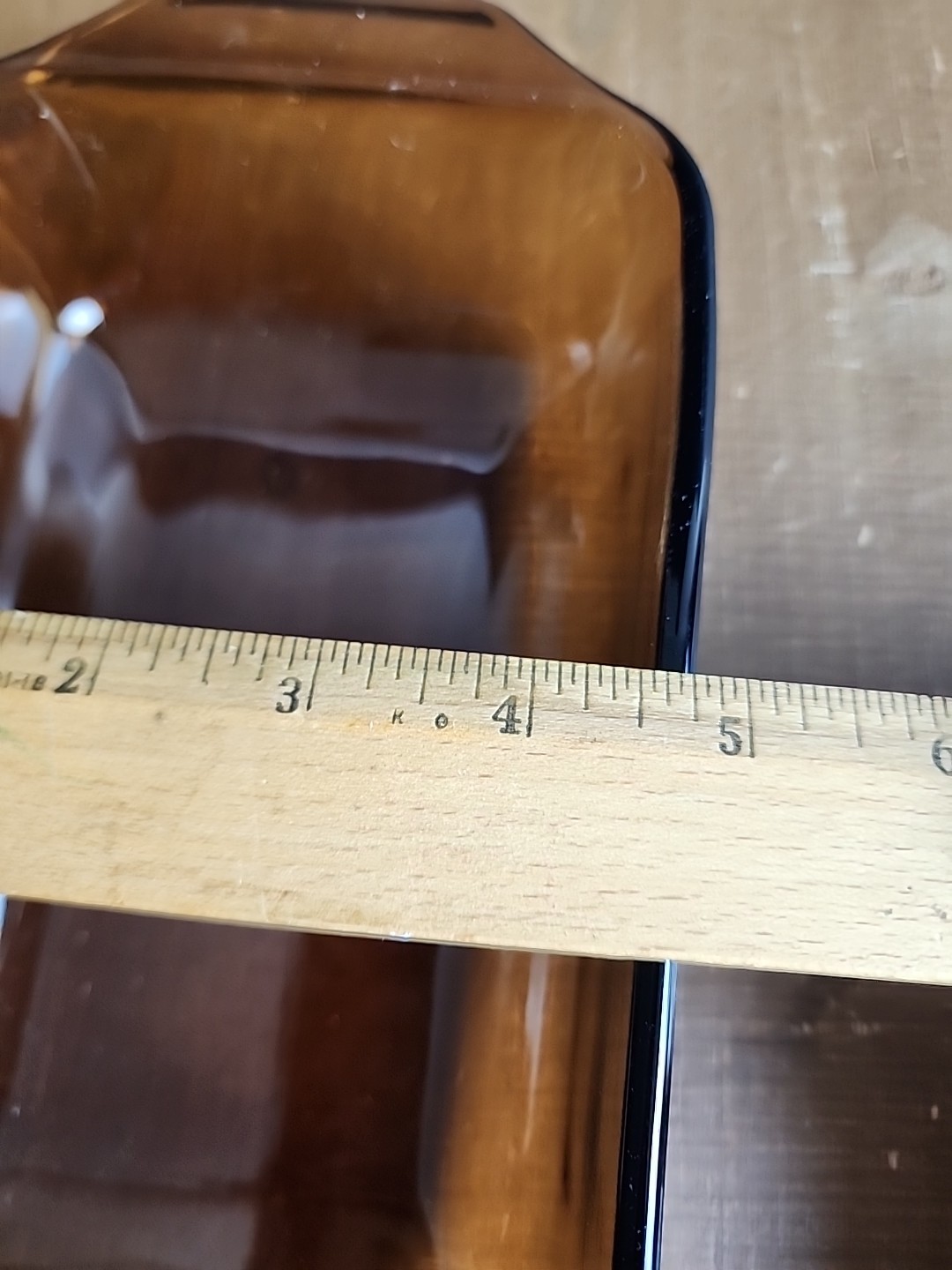 Anchor Hocking Amber Glass Baking Pan Dish Loaf Pan #442 1.5 PT.