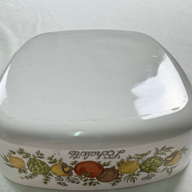 Corning Ware 1 Quart Casserole Dish L’Echalote Green Leek/Shallot A-1-B Vintage