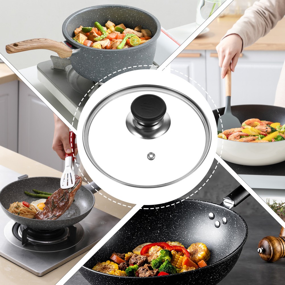 Replacement Lid Cookware Cover Small for Pan Glass Saucepan Anti-scald Pot Cap