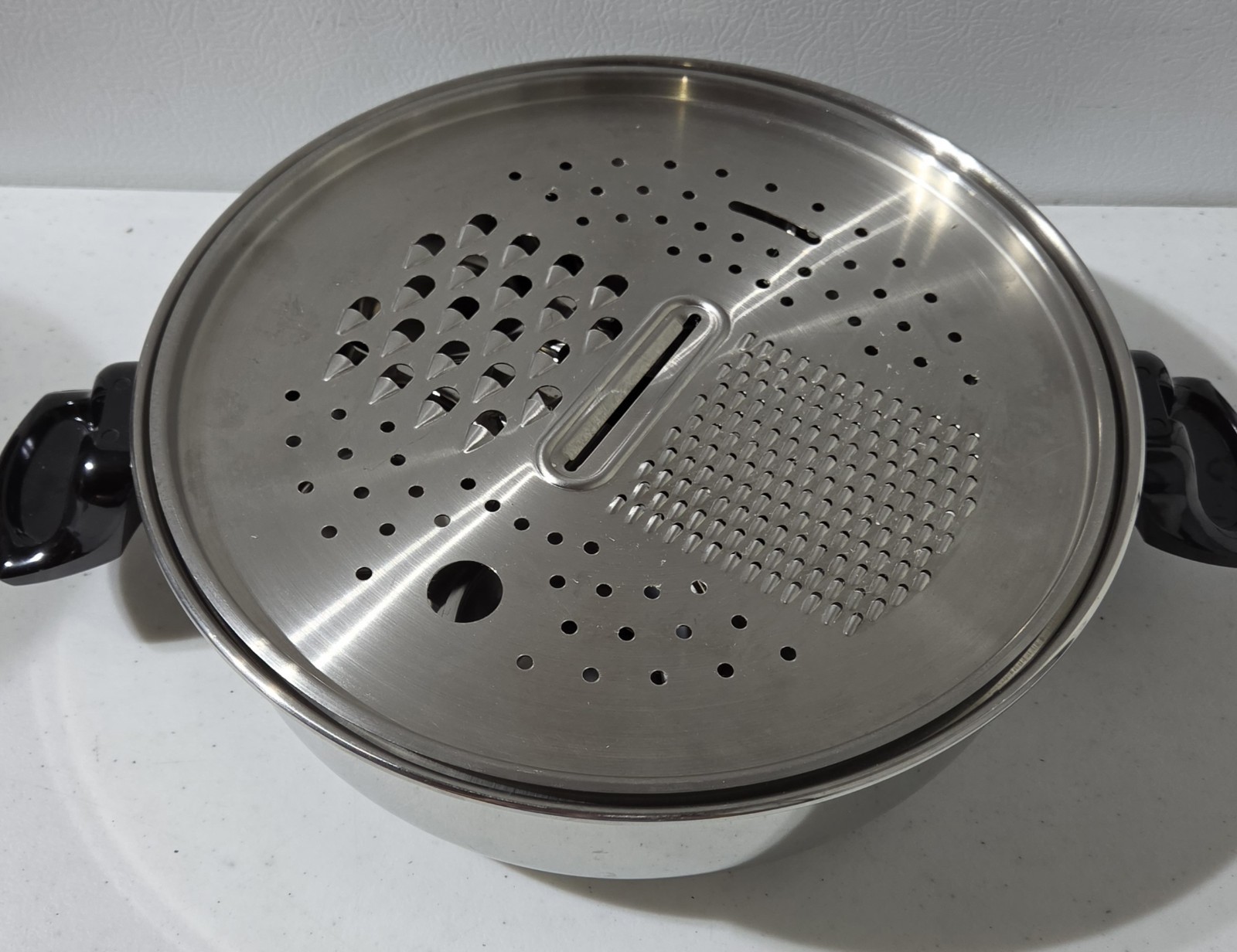 Vintage Permanent Multi-Core Stainless Steel 6 qt Stock Pot wt Egg Poacher (448)