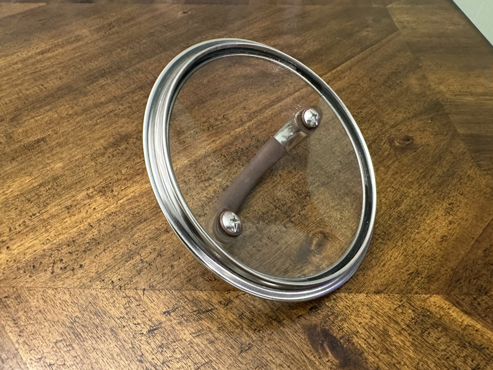 7″ CIRCULON SYMMETRY Tempered Glass Lid Brown Handle Pot Pan Replacement Part