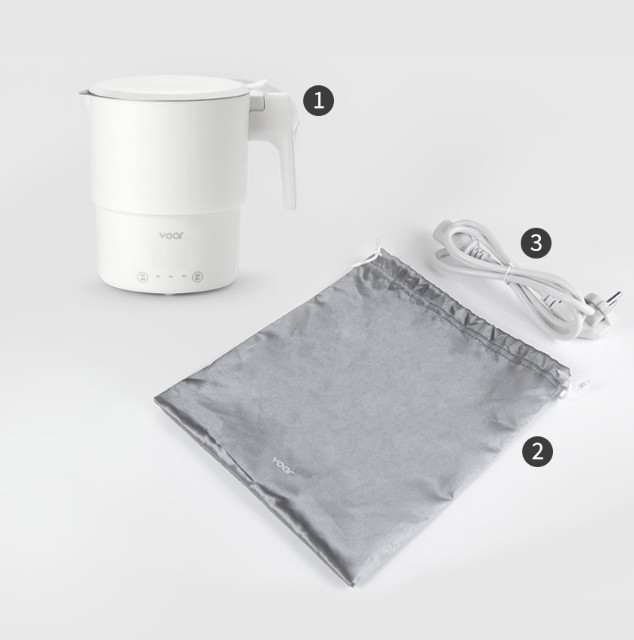 VOAR Easy Electric Pot C Portable Milk Powder Foldable All-Stainless Steel Pot