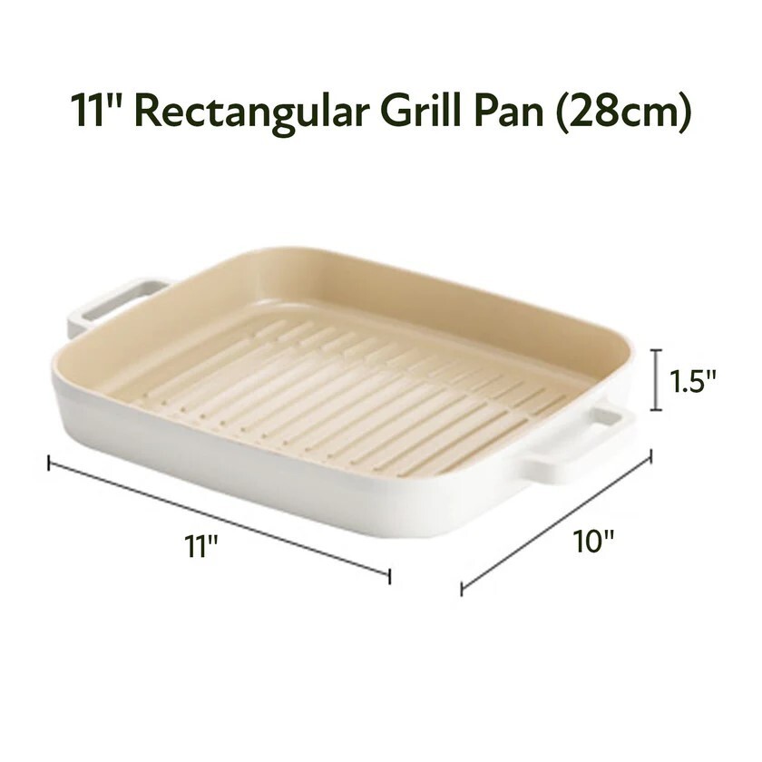 NEOFLAM FIKA Nonstick 11″ Barbeque Grill Frying Pan Skillet Griddle, Oven Safe