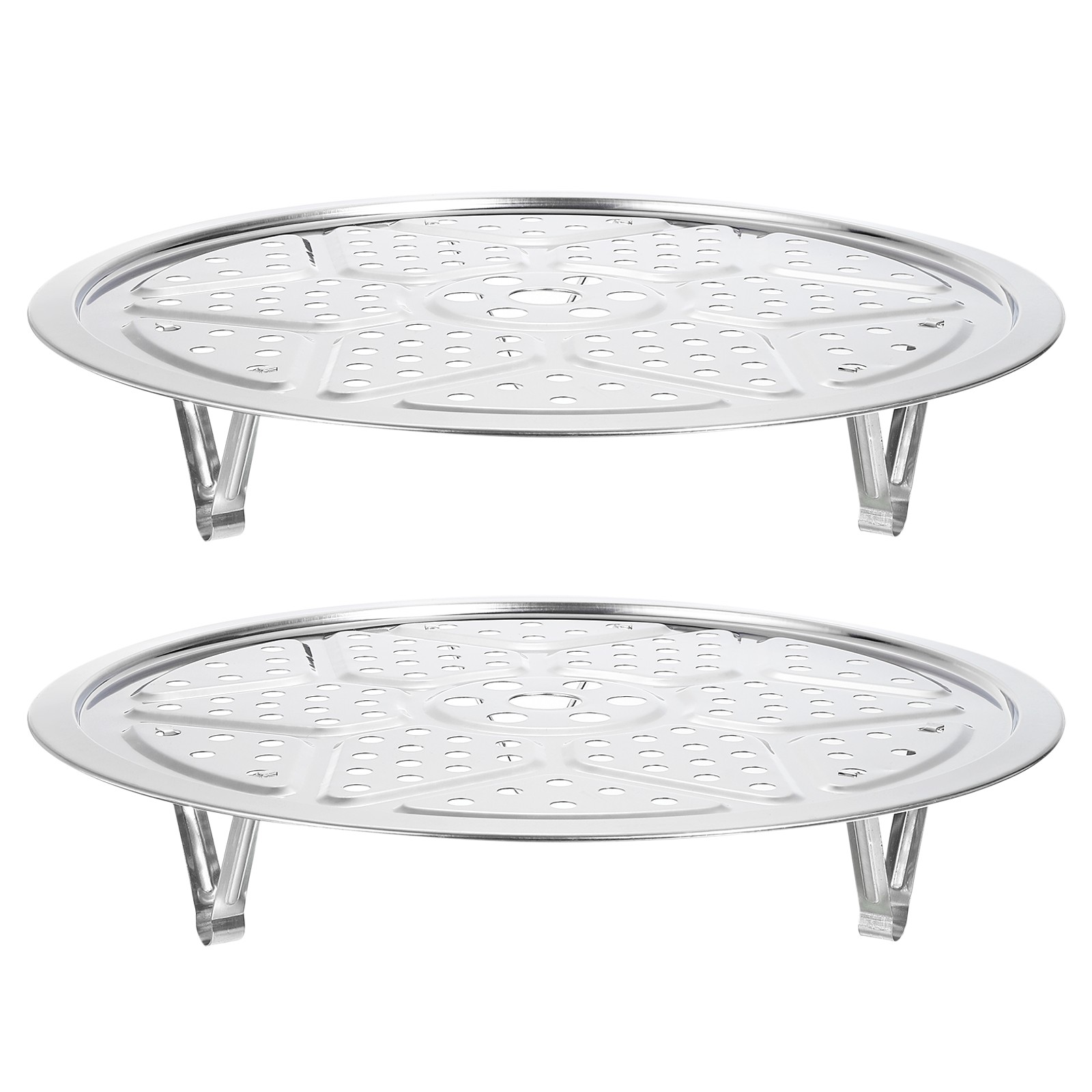 2pcs Stainless Steel Steamer Rack 10.2 Inch Insert Stock Pot Steaming Tray