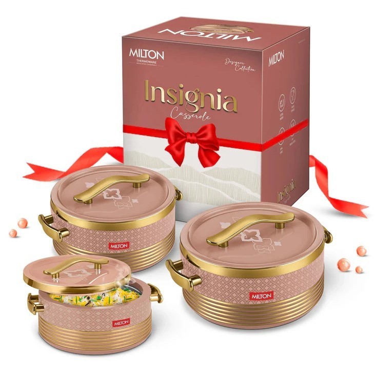 MILTON Casserole Insignia Senior Set 3 Pcs Set Hotpot 1000ml, 1500ml and 2500ml
